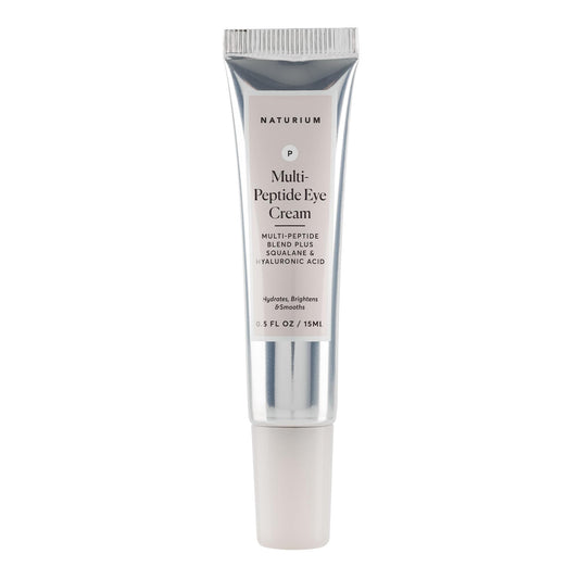 Naturium eye cream front jar showing product packaging and clear benefit