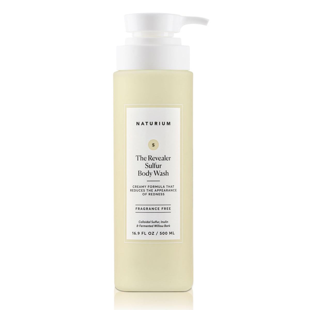 Naturium front bottle view highlights label and gentle clarifying benefits