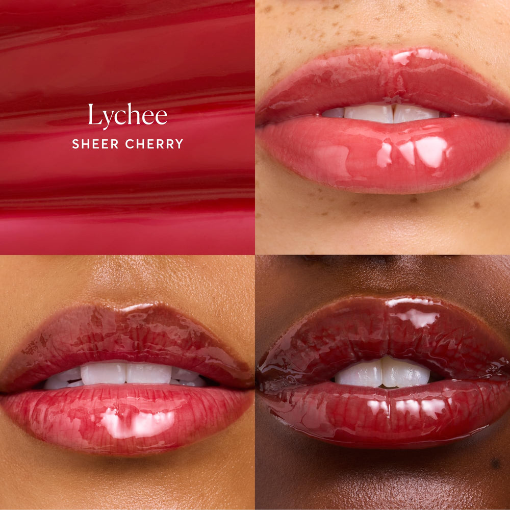 Naturium Phyto-Glow applied on lips in hand demonstrating smooth glossy hydration