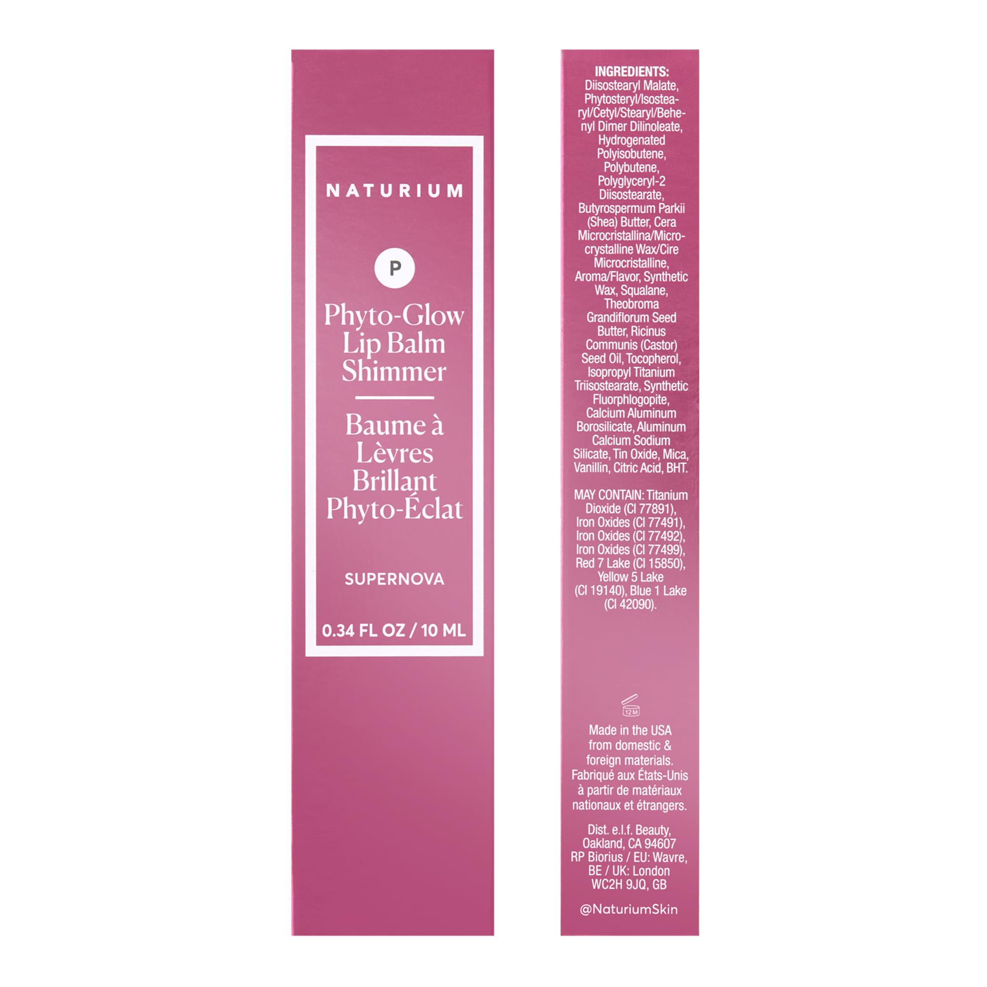 Naturium Phyto-Glow applicator close-up showing shimmer texture and smooth, hydrating finish