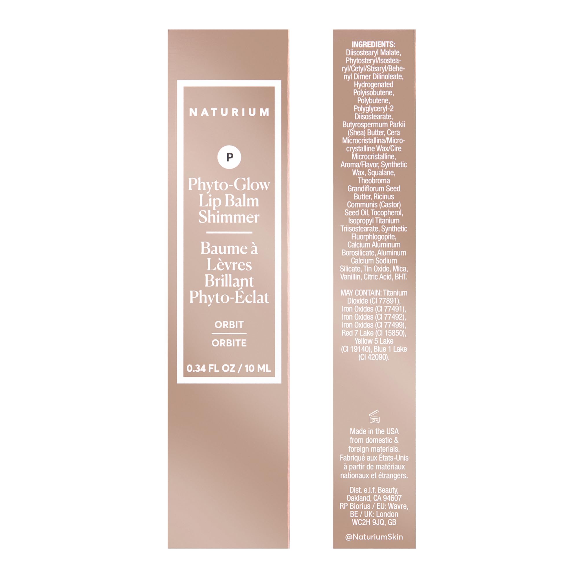Naturium Phyto-Glow doe-foot applicator and swatch illustrating radiant hydration