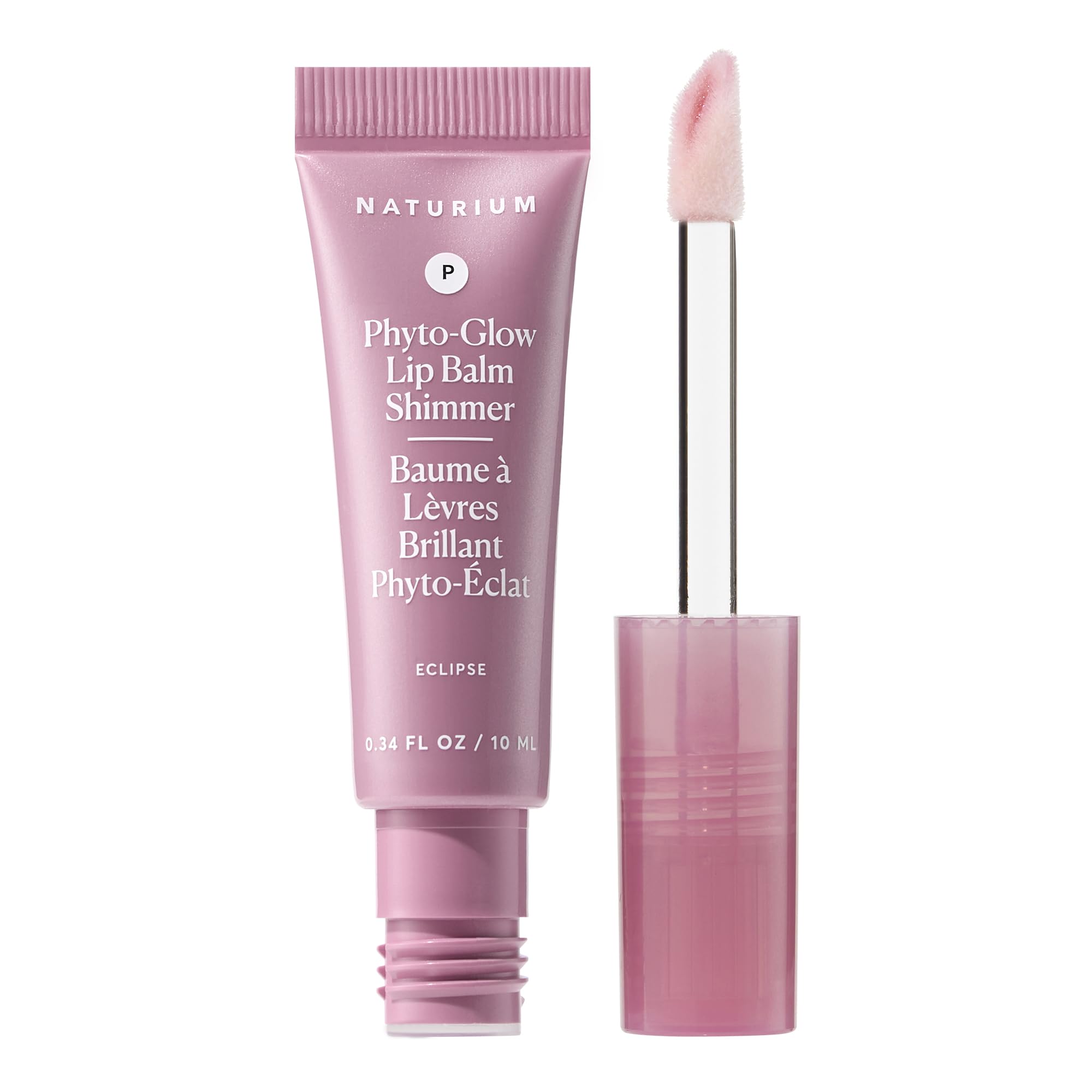 Naturium Phyto-Glow Eclipse front packaging shows glossy tube and shade for radiant lips