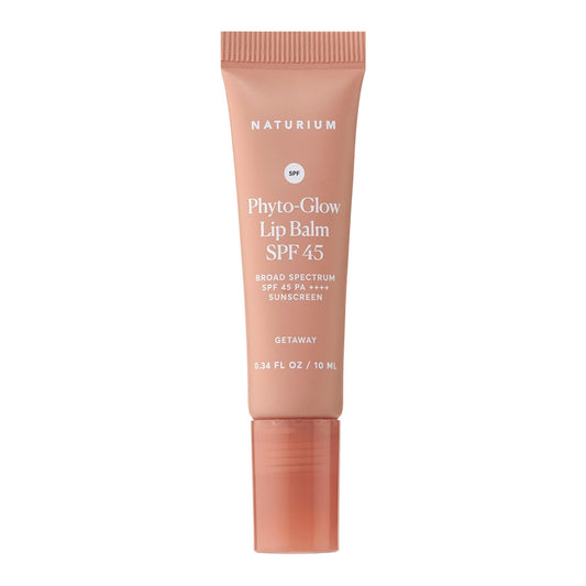 Naturium Phyto-Glow front packaging showing tinted lip balm and SPF benefit