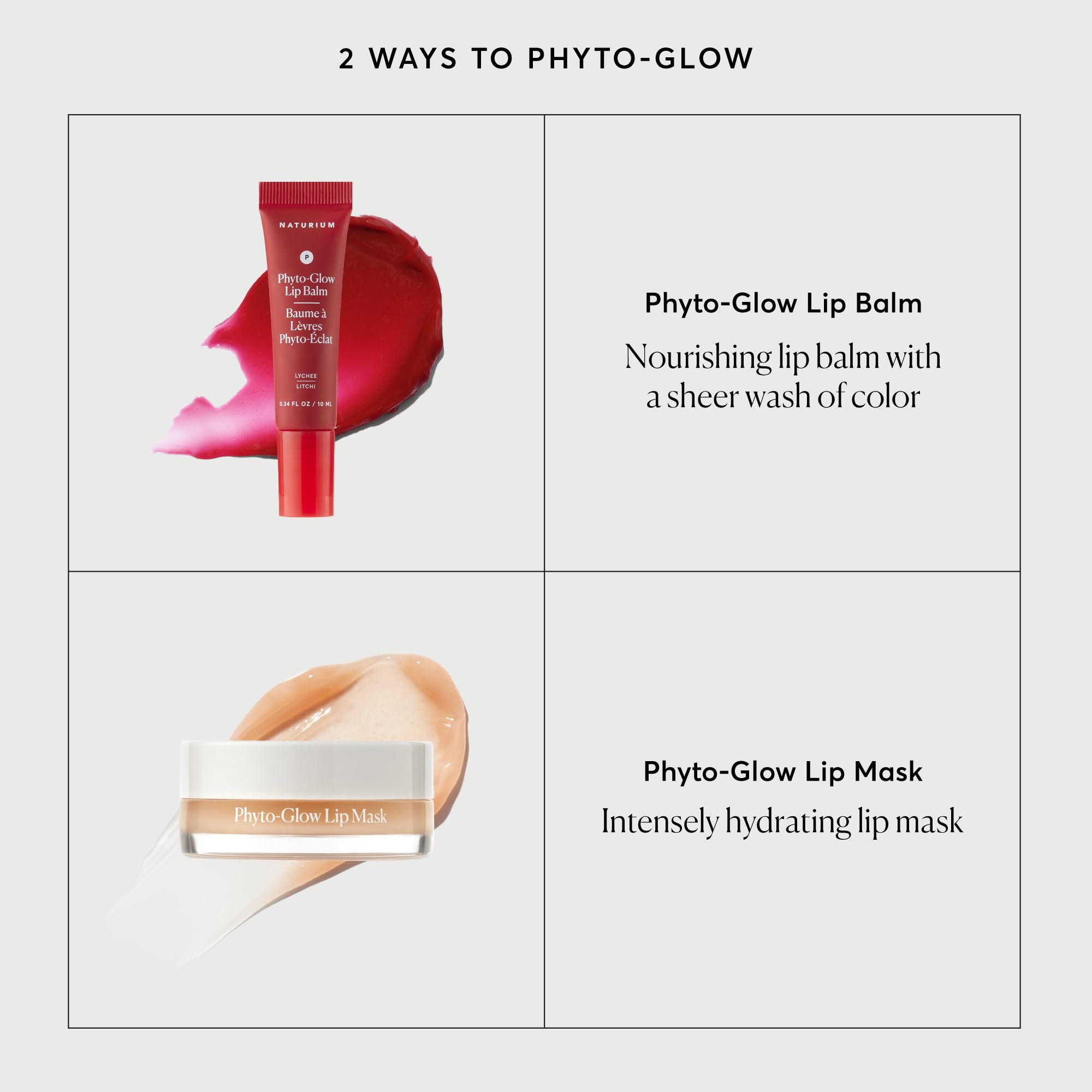 Naturium Phyto-Glow close-up of reflective gloss finish highlighting luminous shine