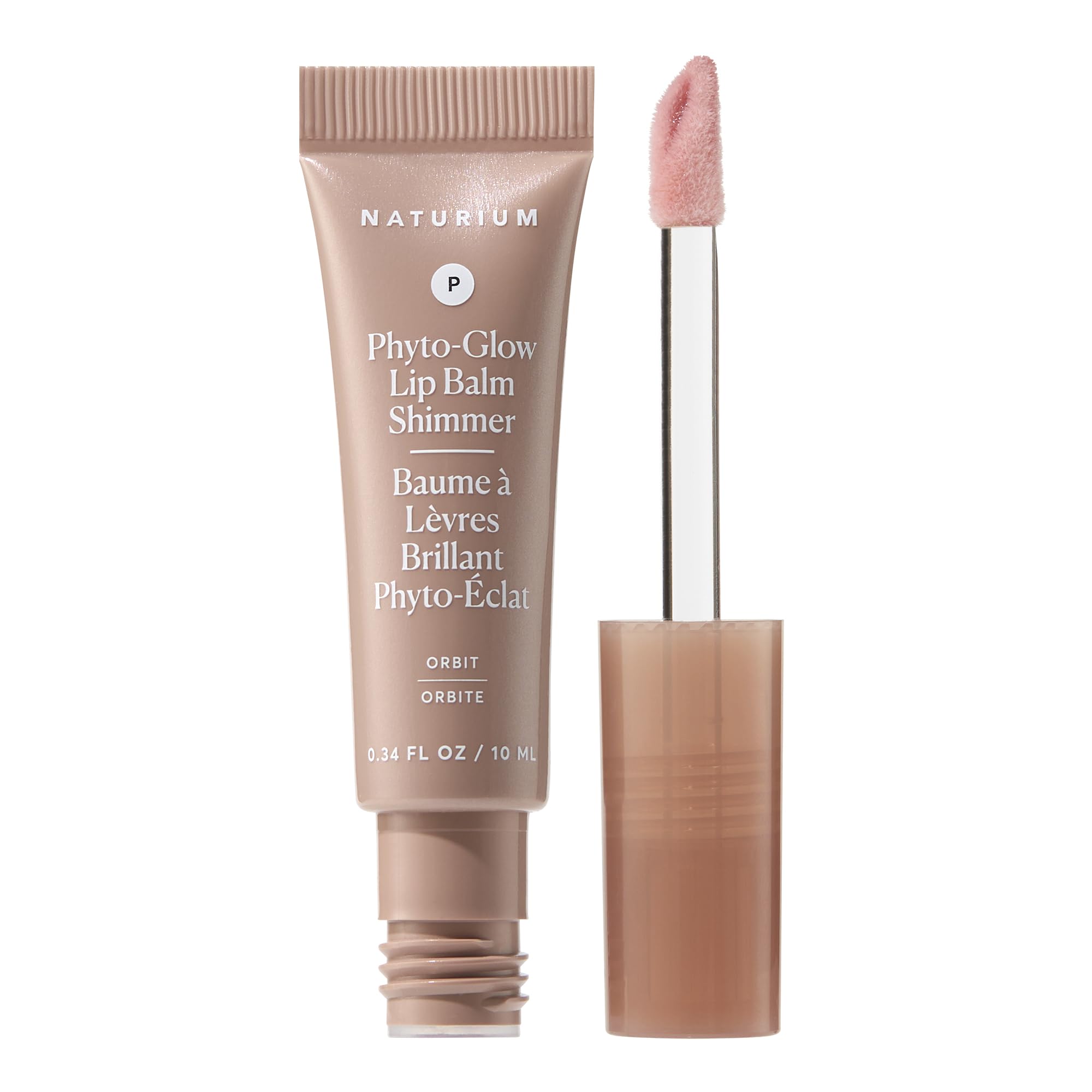 Naturium Phyto-Glow tube front view showing shimmer and hydrating benefits