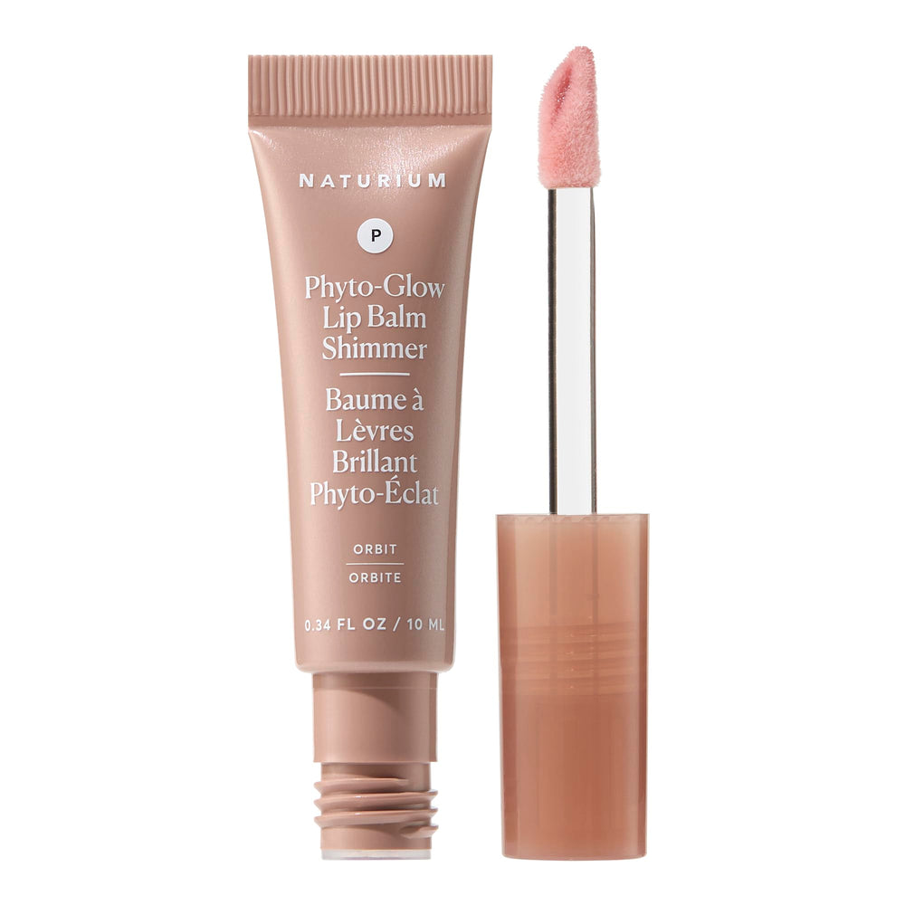 Naturium Phyto-Glow tube front view showing shimmer and hydrating benefits