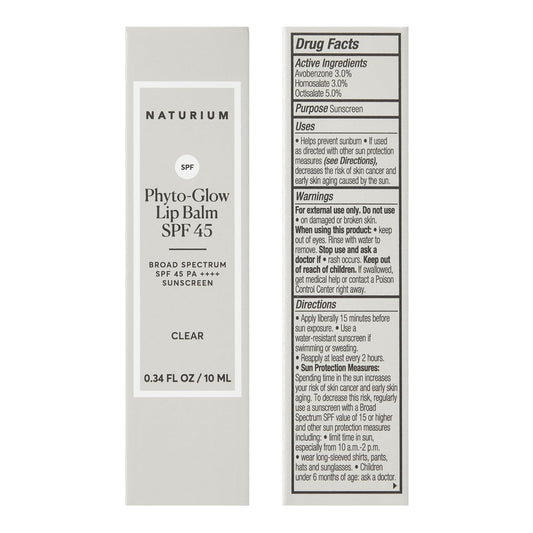 Naturium lip balm texture close-up showing glossy finish and hydration