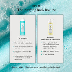 Naturium purifier ingredient panel label emphasizing niacinamide and barrier-supporting ingredients