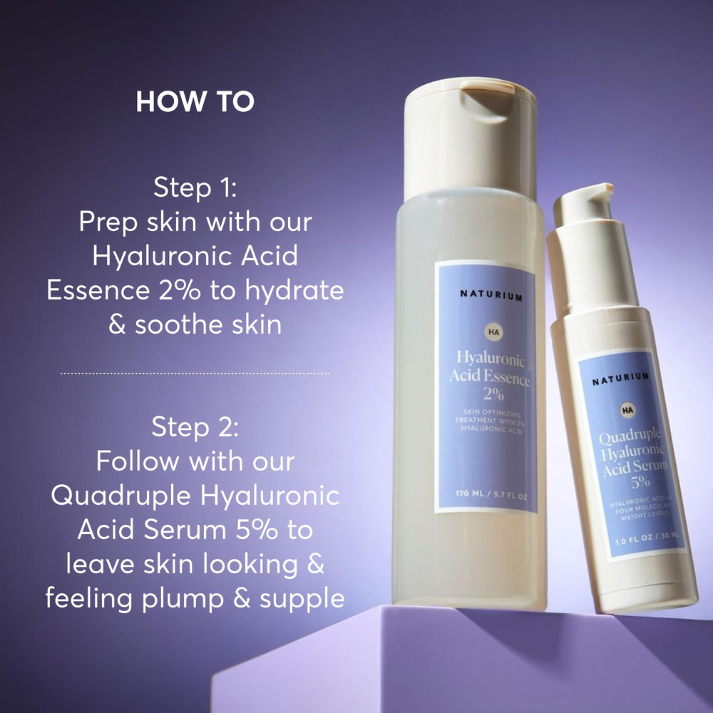 Naturium serum on bathroom vanity lifestyle scene suggesting daily routine hydration boost