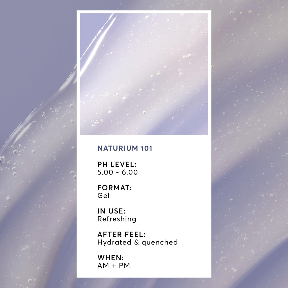 Naturium pump and ingredient label detail highlighting multi-weight hyaluronic formula benefit