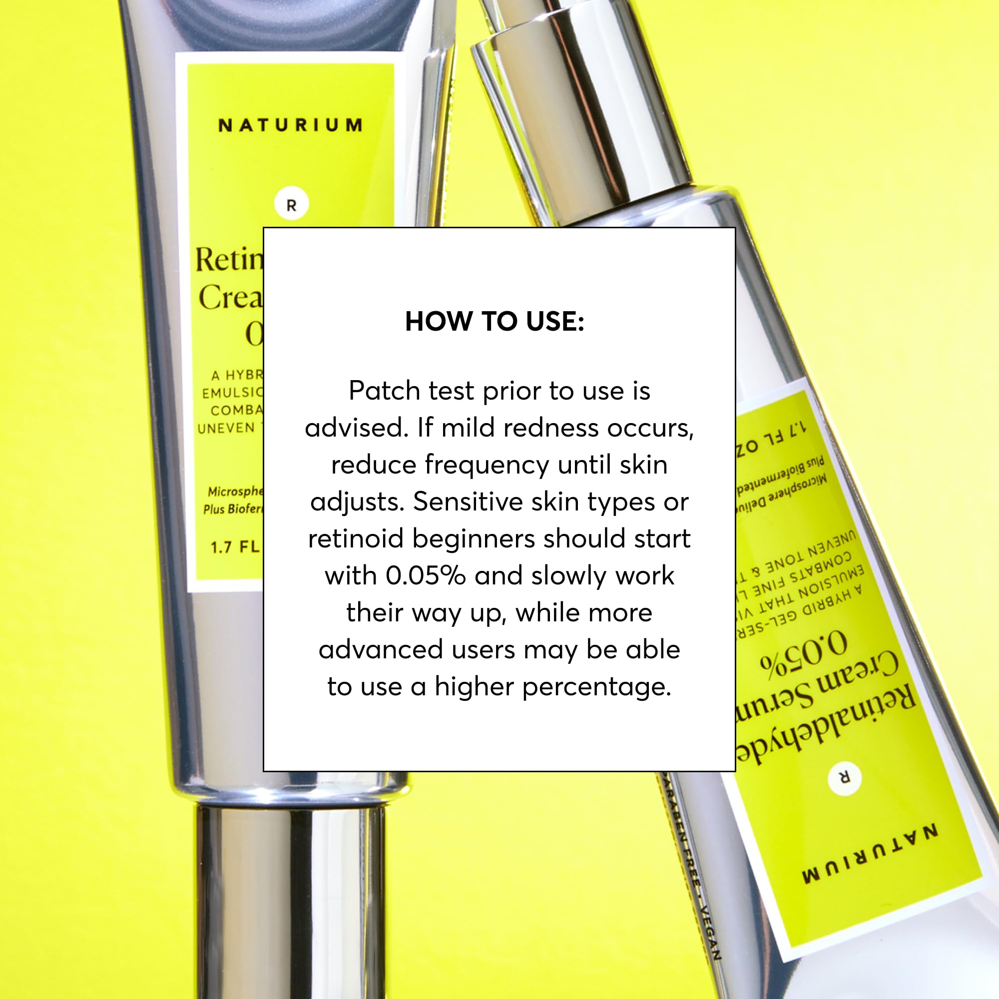 Naturium creamy serum texture on fingertip, demonstrates smooth moisturizing feel