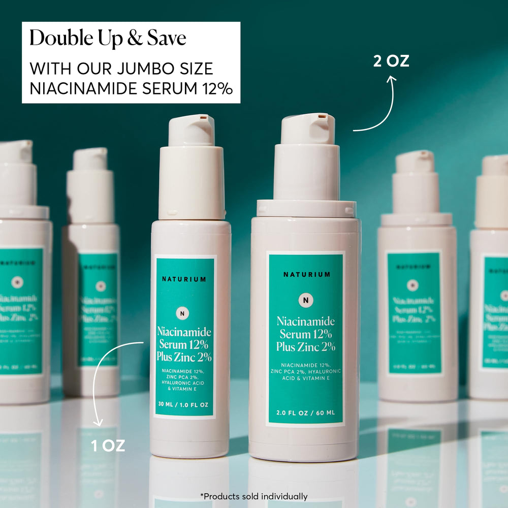 Lifestyle shelf with Naturium serum suggesting daily skincare routine