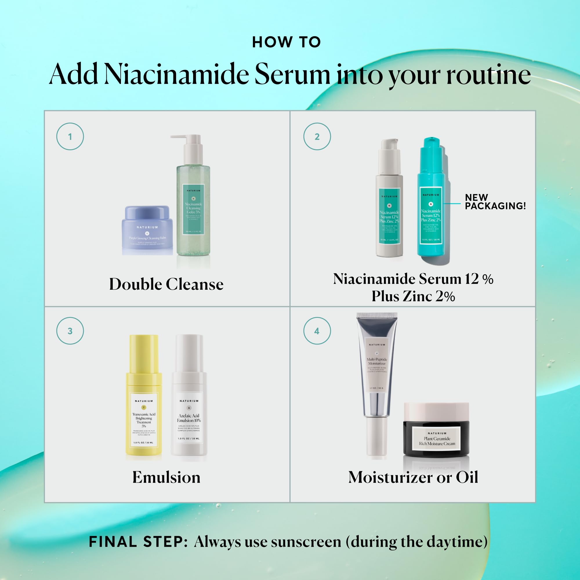 Naturium serum 1 oz bottle held in hand to show real-life scale