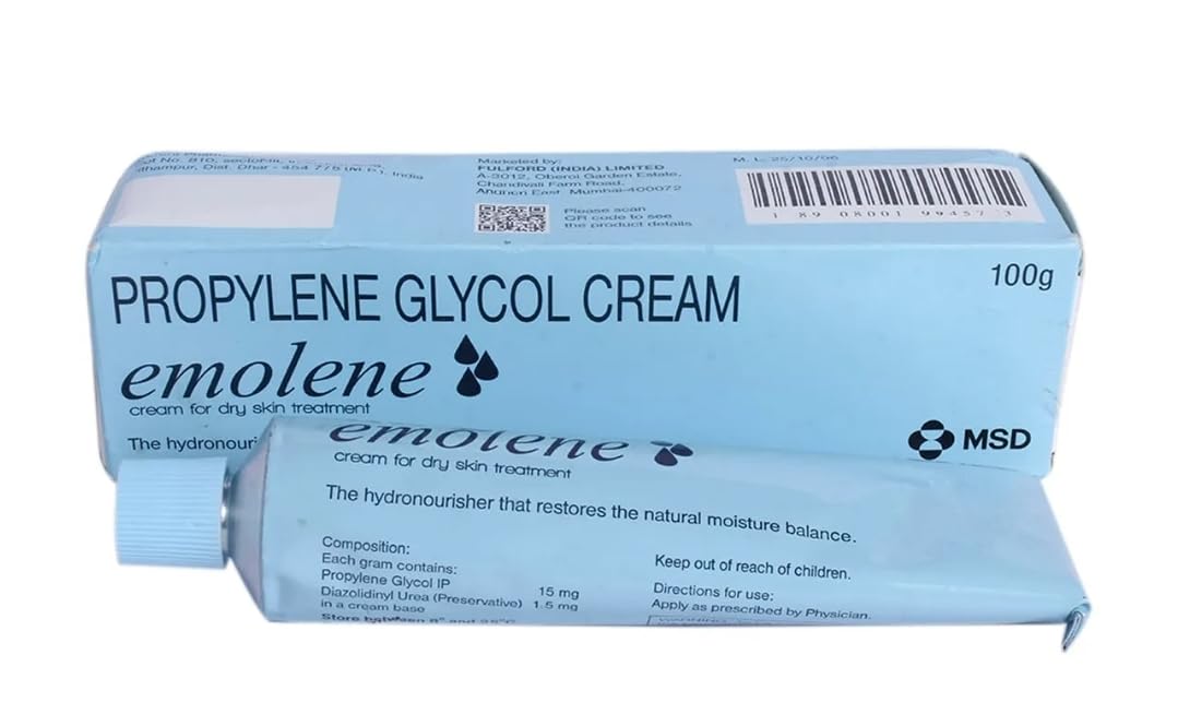 Naturix Emolene cream front packaging showing product and weight, supports quick identification