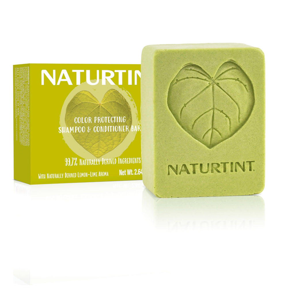 Naturtint front packaging showing lemon lime bars and certified label for eco benefit