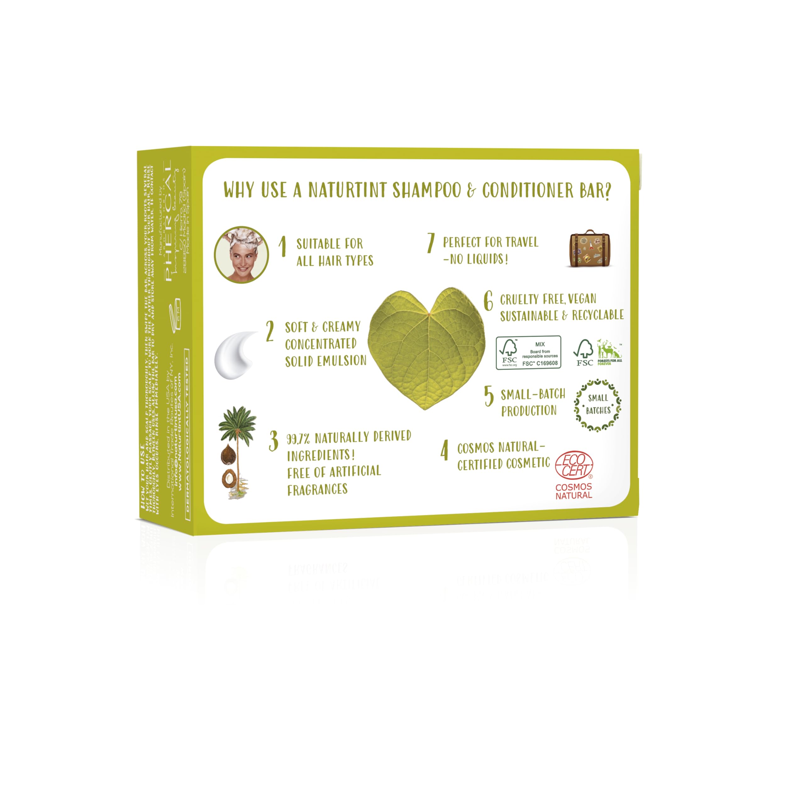 Naturtint bar producing gentle lather on wet hair demonstrating effective cleansing benefit