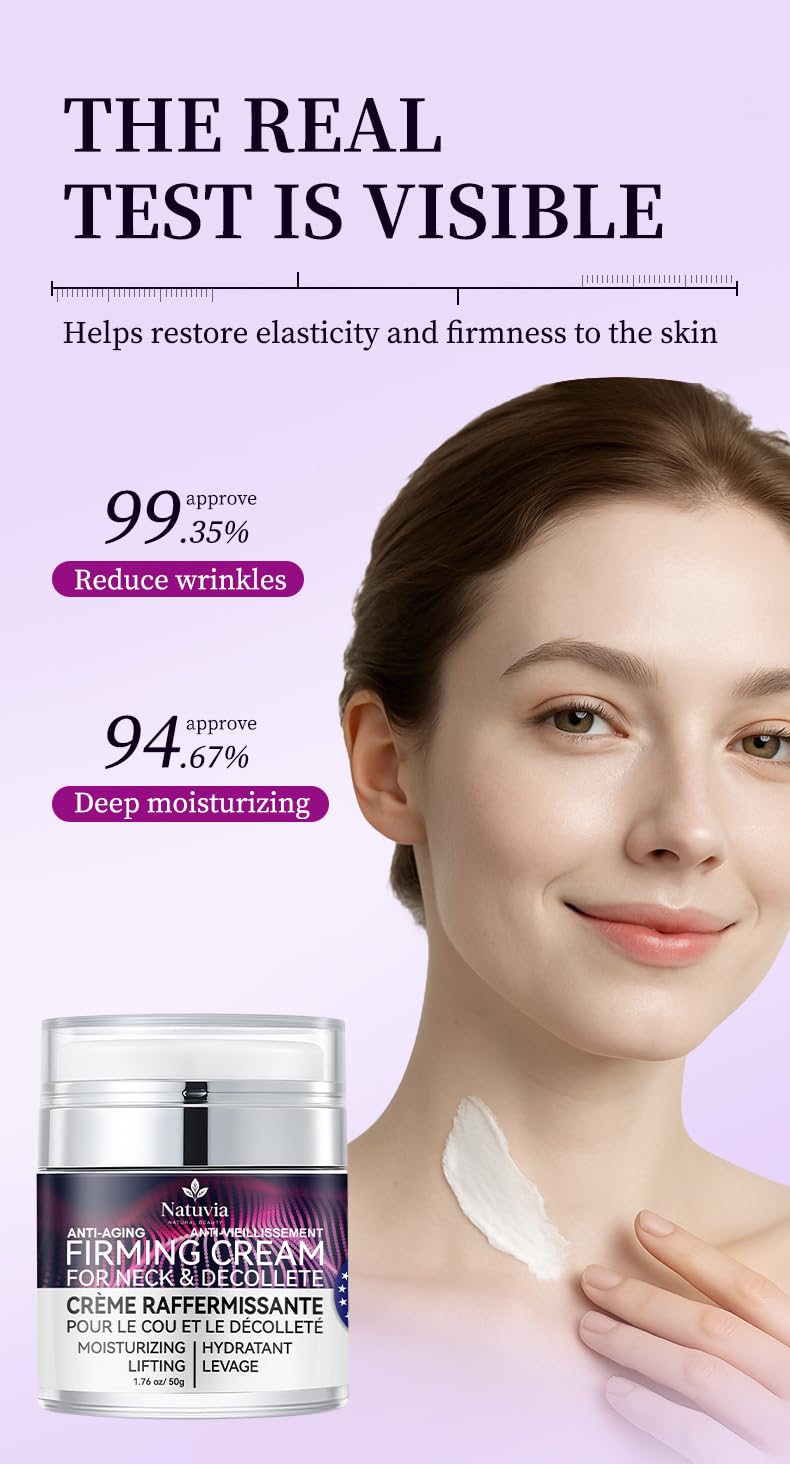 Natuvia before and after neck silhouette demonstrating firmer look