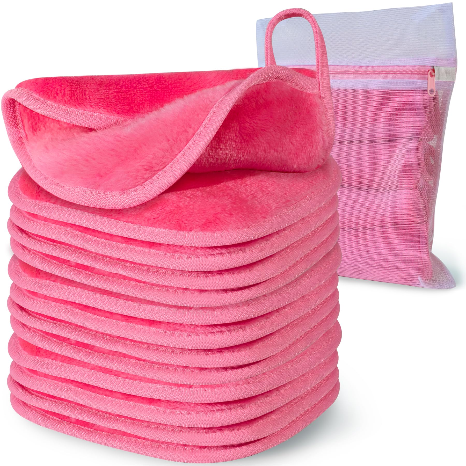 Natwag front packaging showing 12 pink reusable towels and benefits