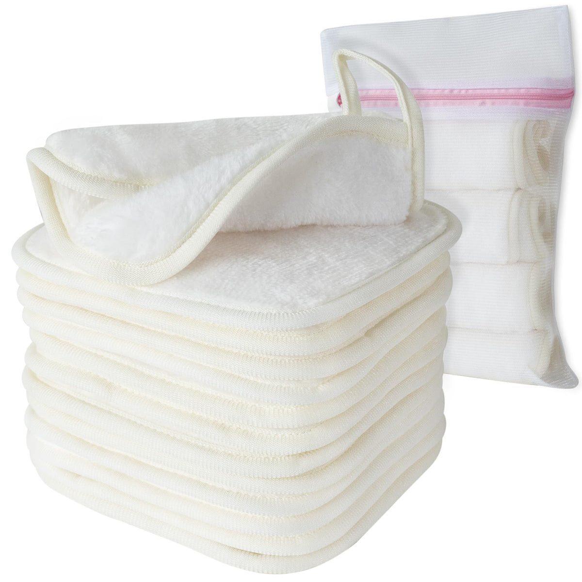 Natwag front packaging showing 12 reusable cloths and mesh bag benefit eco friendly
