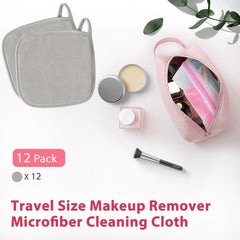 Natwag travel setup with cloths in toiletry bag for waste-free travel