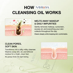 NAYROSA removing waterproof mascara to show effective makeup breakdown