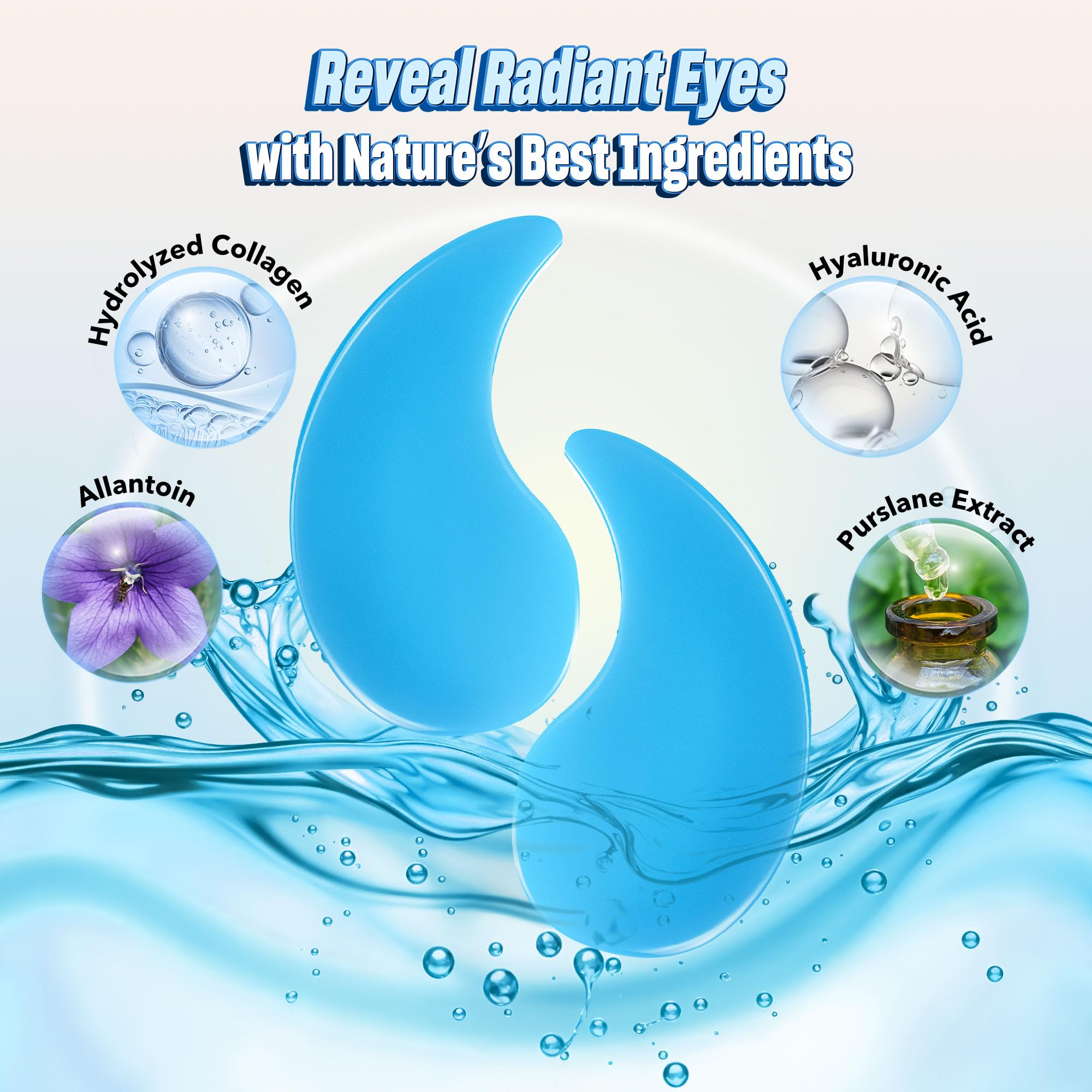 NAZANO model applying patch under eye demonstrating easy use and cooling