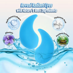 NAZANO model applying patch under eye demonstrating easy use and cooling