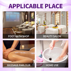 nbc BeautiLab product beside shoe showing size and travel-friendly benefit