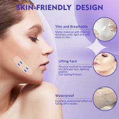 NBF eye-lift demo showing invisible tape placement for lifted eyelid look
