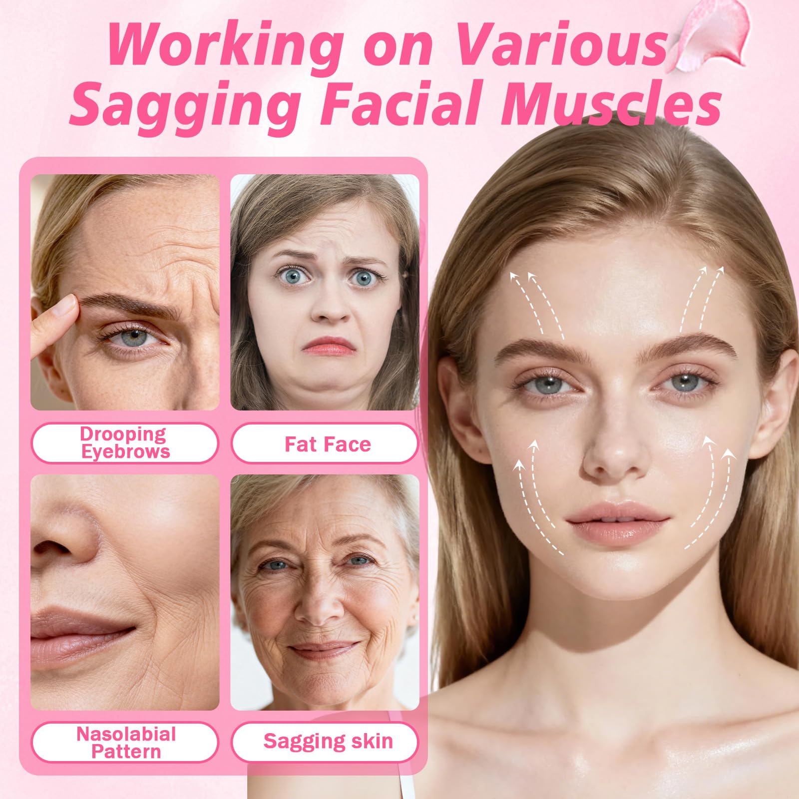 NBF tape in use on model taking a selfie demonstrating defined jawline