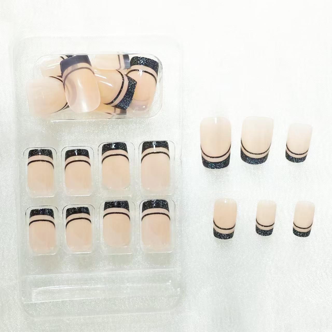 NBNTGH hand pressing on a nail to show easy at-home application and quick results