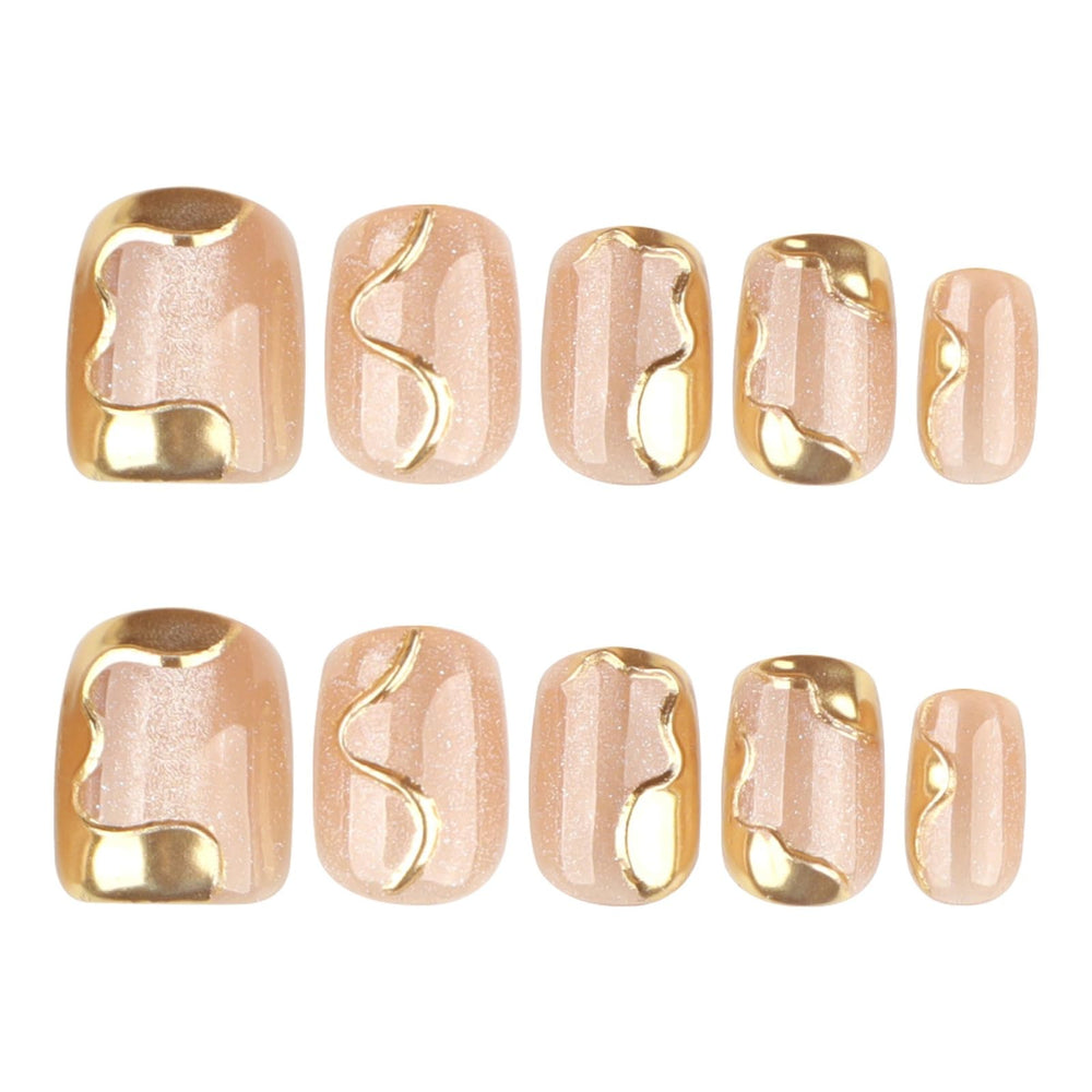 NBNTGH close-up of golden line detail highlighting glitter and precise design