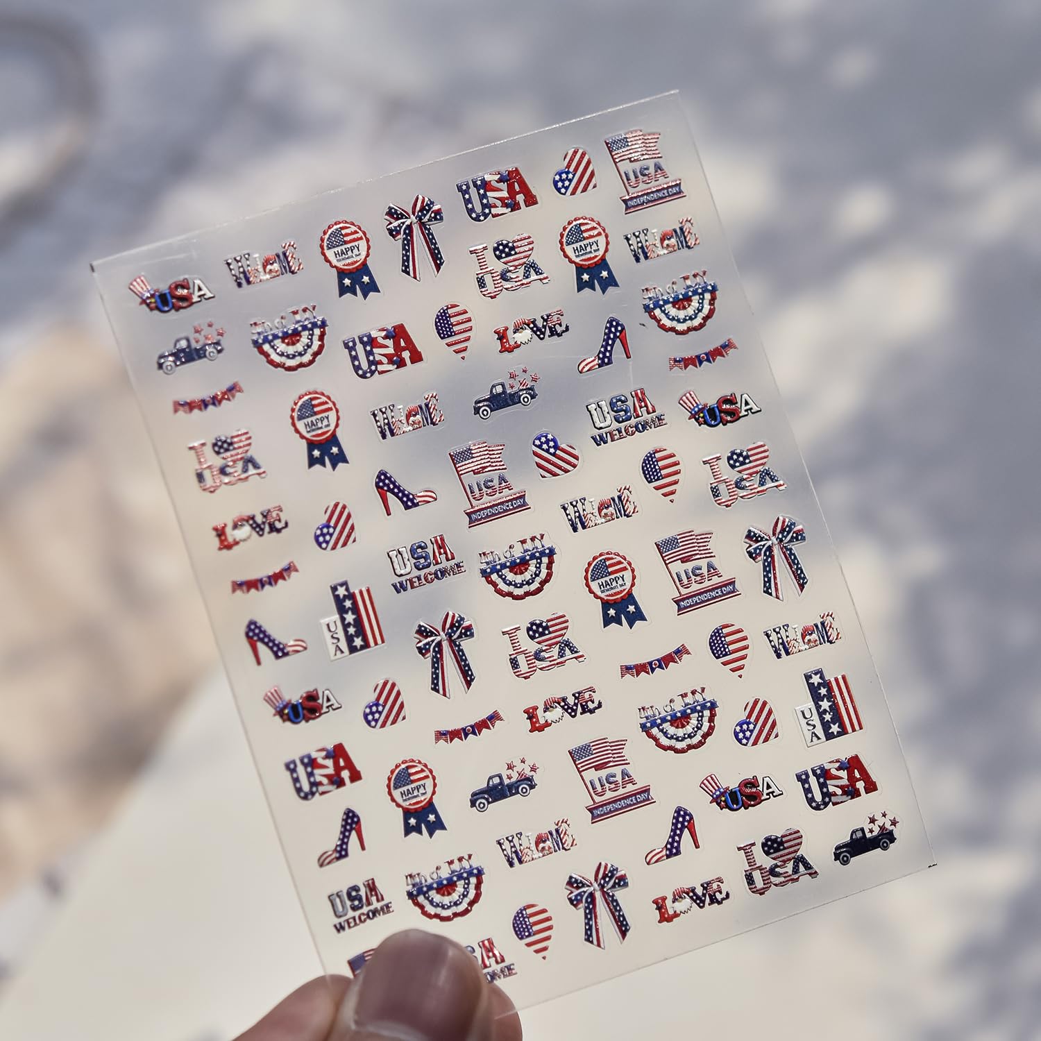 NBNTGH close-up of 5D embossed texture highlighting raised stars and stripes detail