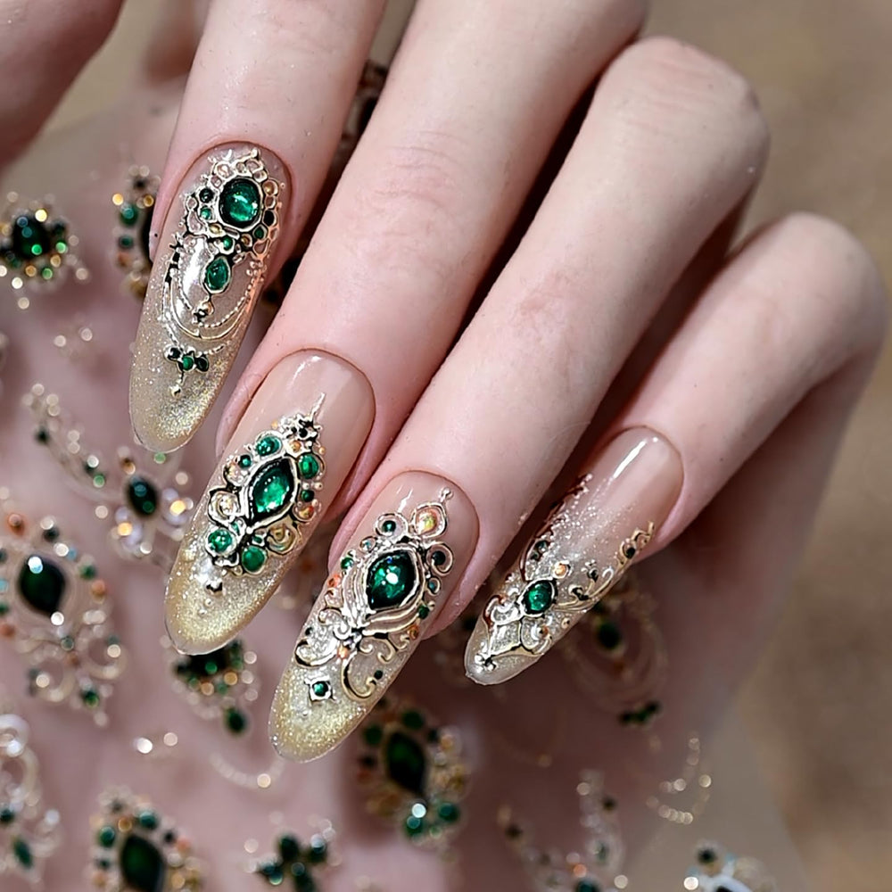 NBNTGH embossed close-up highlighting raised gemstone texture for realistic sparkle