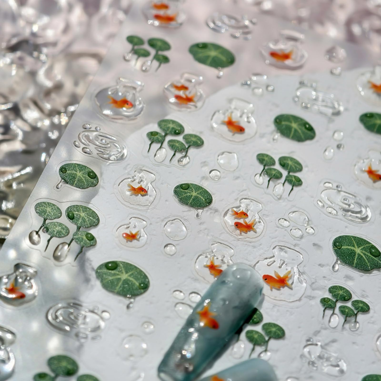 NBNTGH front sheet showing goldfish and lotus patterns, easy selection benefit
