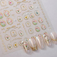 NBNTGH front sheet view showing tulip and geometric sticker variety and quick styling benefit