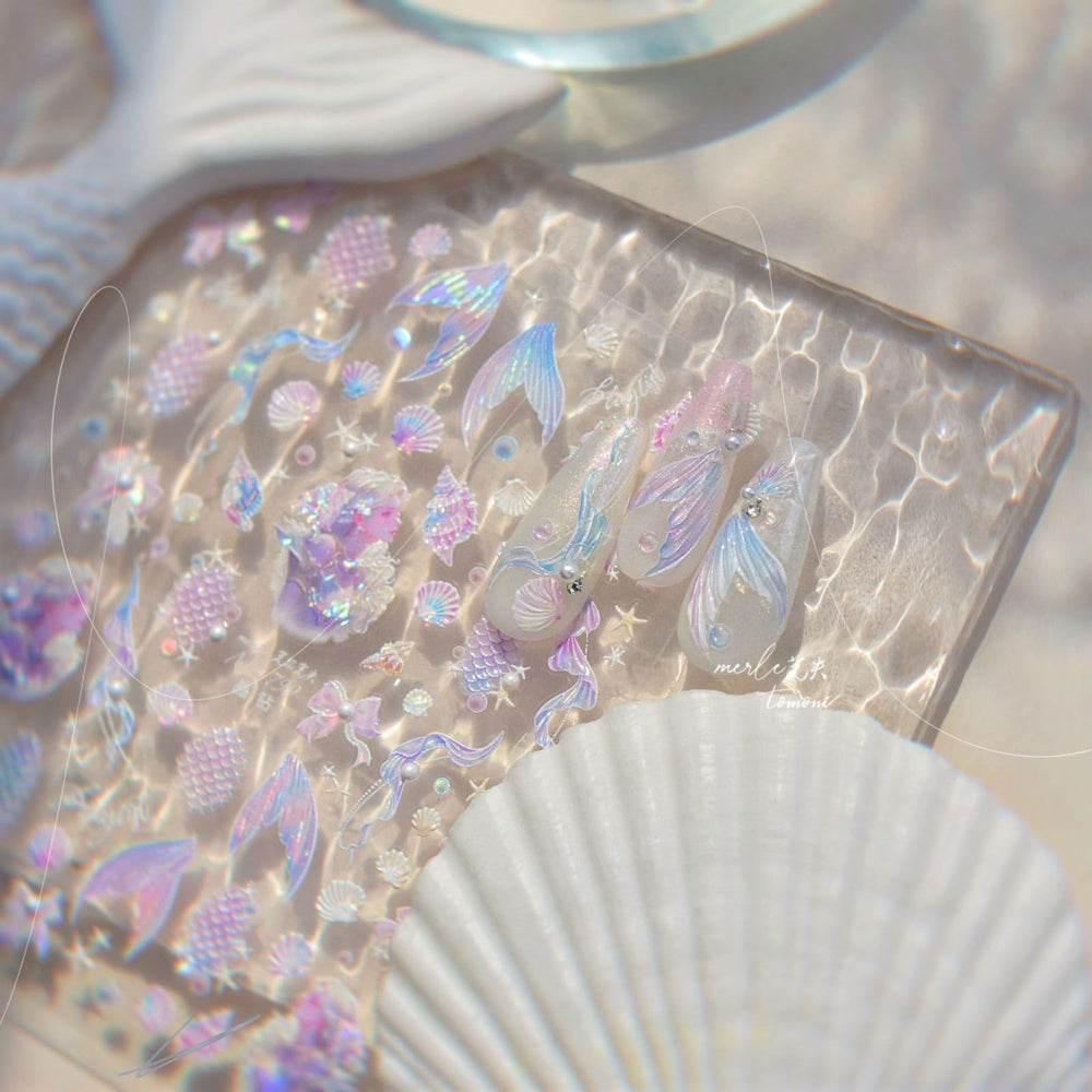 NBNTGH holographic fish tail reflecting light for eye-catching nail sparkle