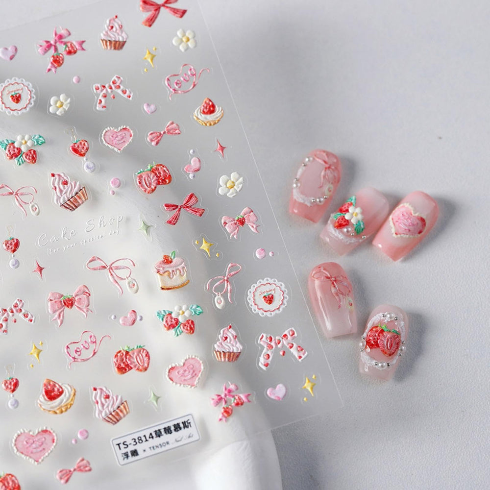 NBNTGH sticker applied on gel nail demonstrating easy professional result
