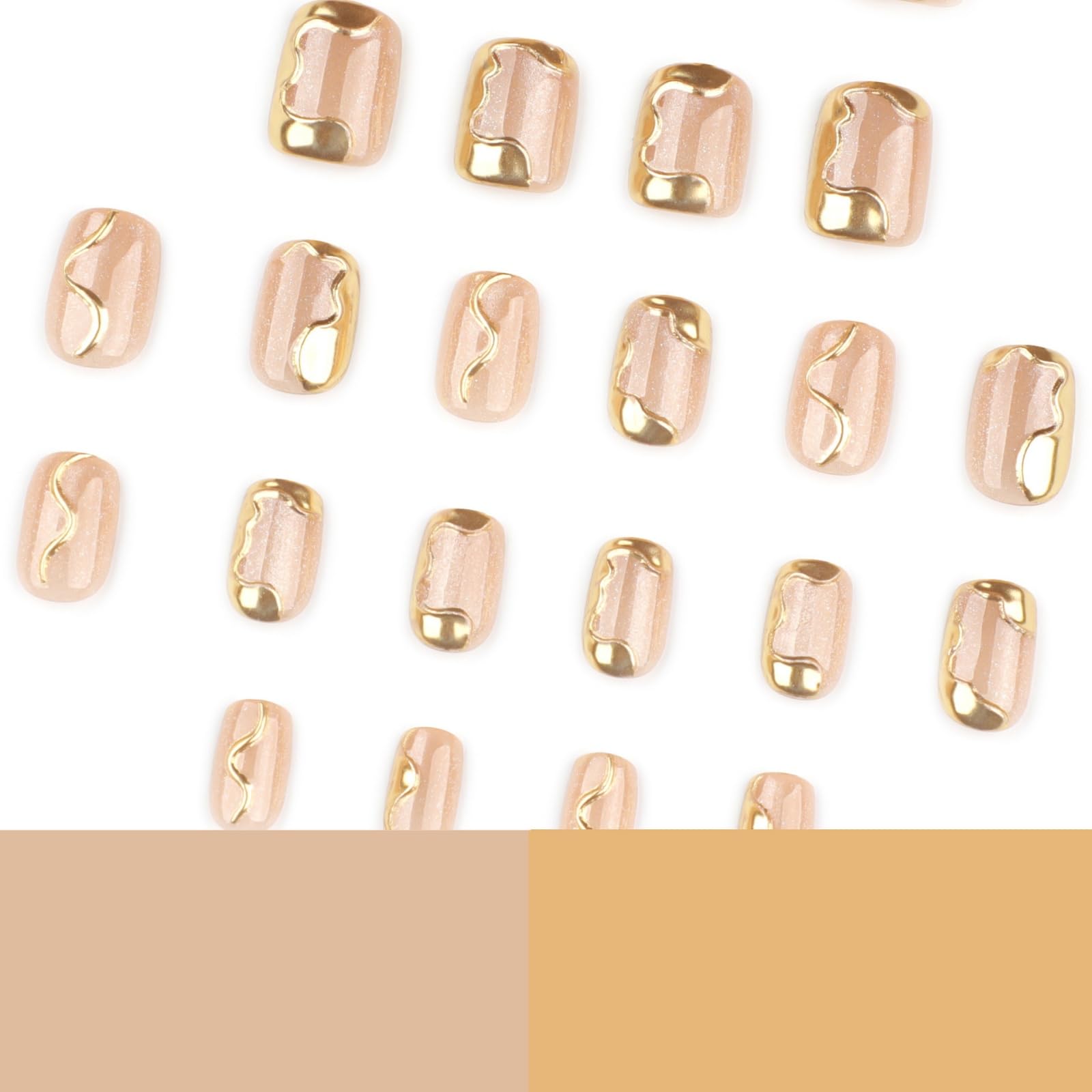 NBNTGH worn on hand lifestyle shot showing elegant short square manicure