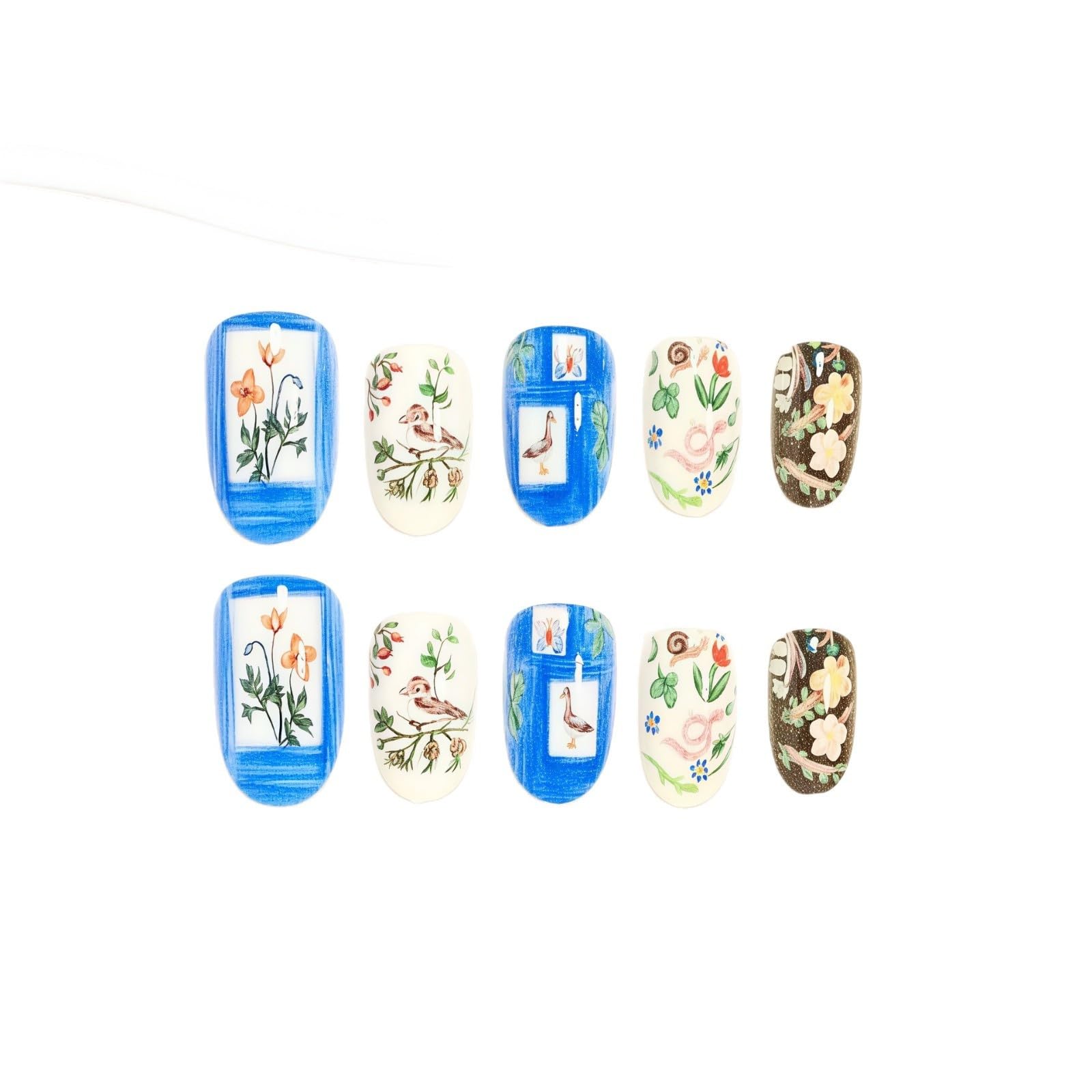 NBNTGH short oval press-on nails on hand demonstrating comfortable wear