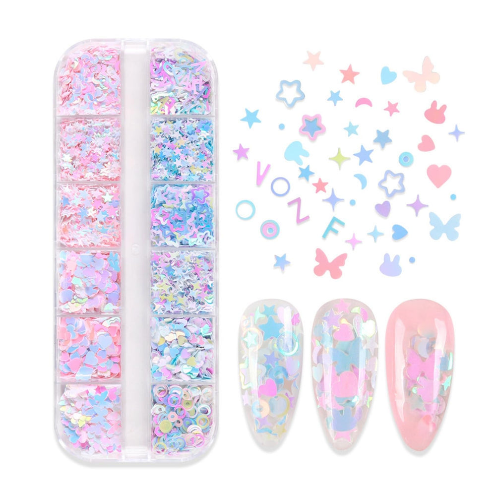 NBNTGH tweezers placing a sequin on nail, precise application for lasting results