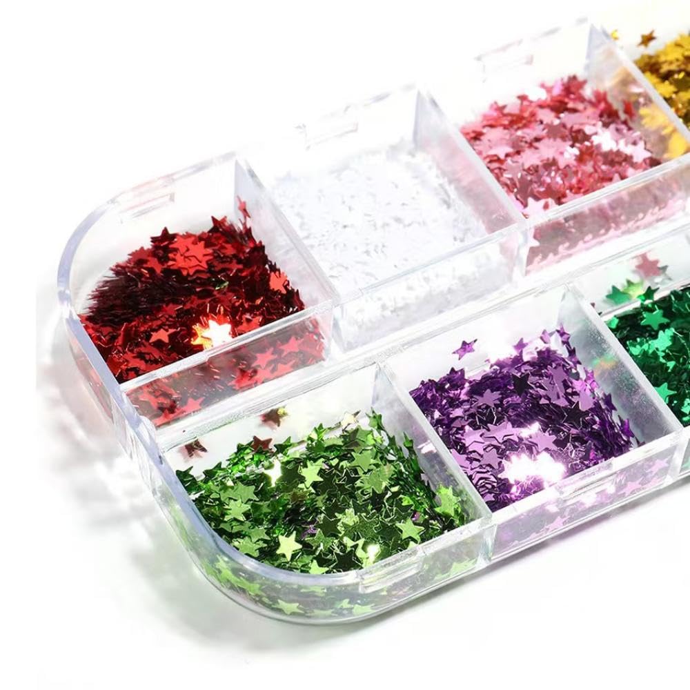 NBNTGH sequins on light and dark polish bases showing contrast and color-shift effects