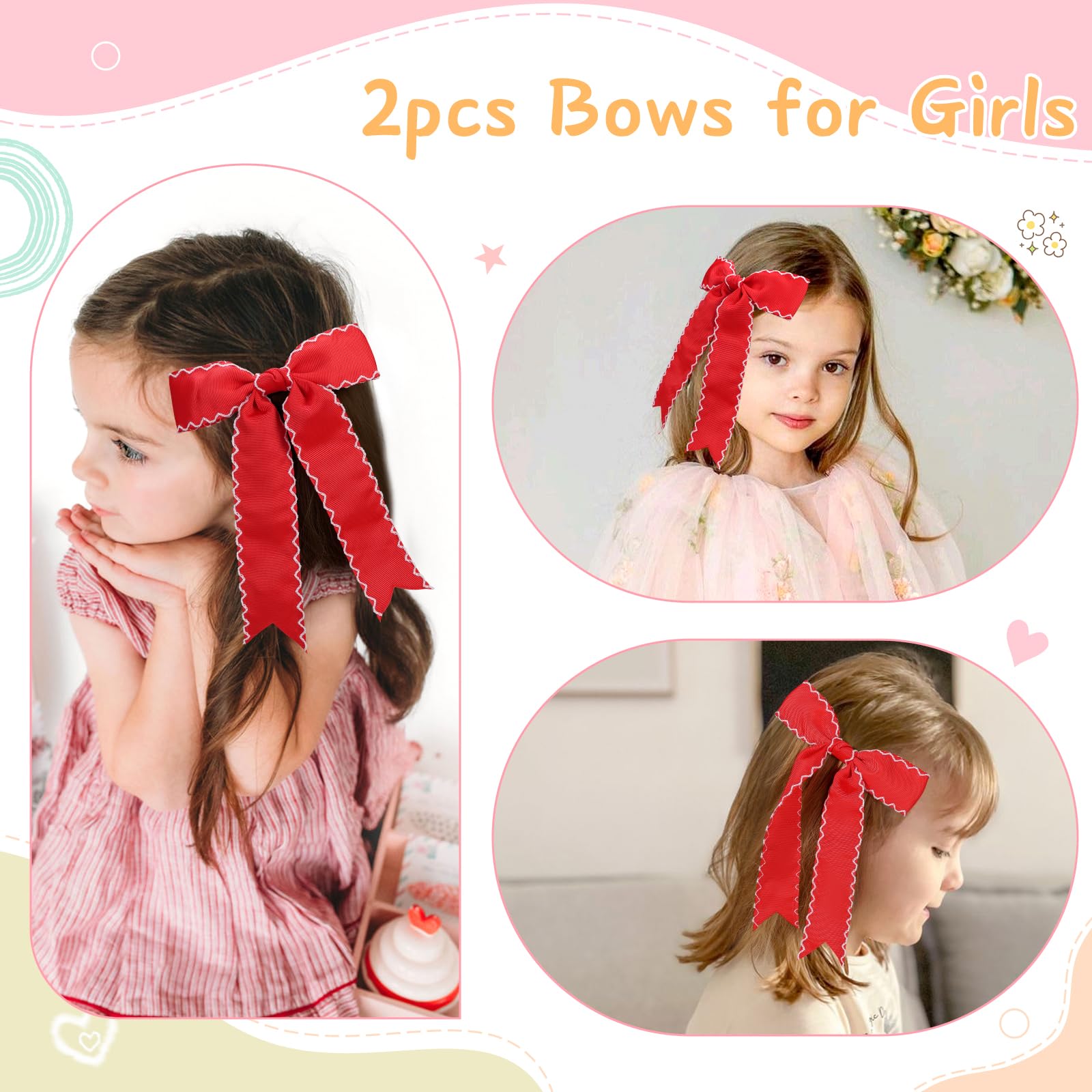 NCMAMA bow clipped on a ponytail demonstrating neat, photo-ready styling
