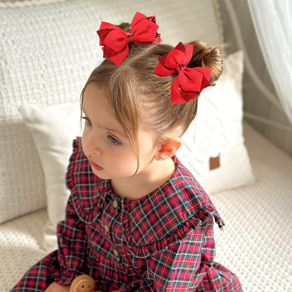 NCMAMA bow clipped in girl's hair illustrating styling and comfort