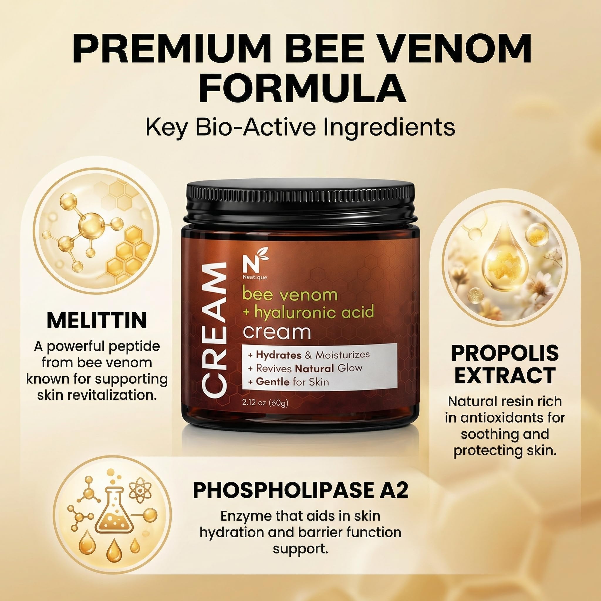 Neatique cream on fingertip dispensed from jar ready-to-apply hydration