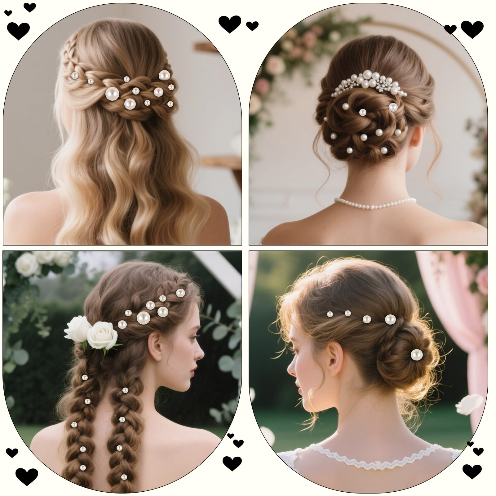 NEBURORA bride wearing pins adding romantic accents to hairstyle