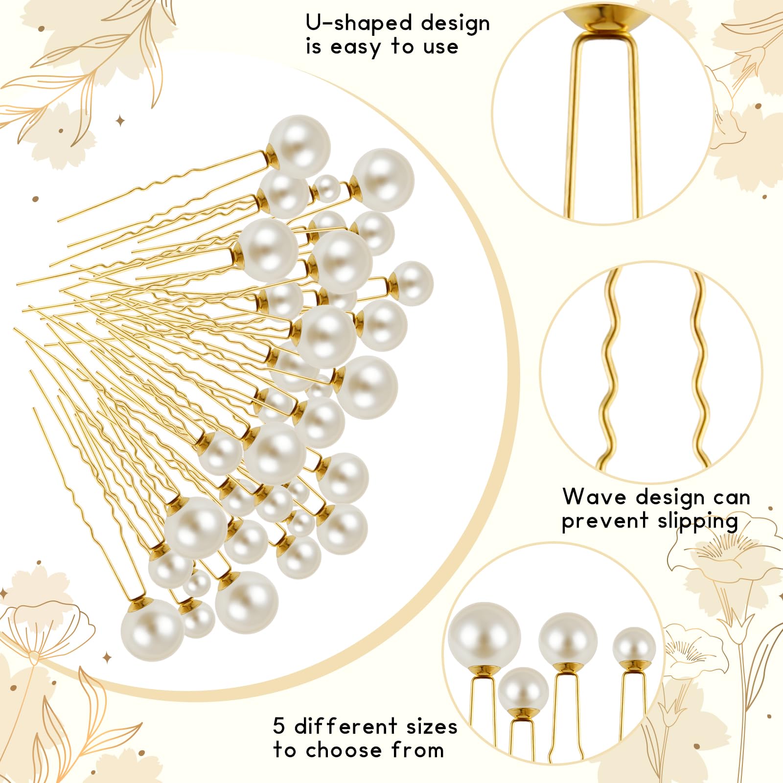 NEBURORA pins inserted in an updo delivering secure, decorative hold