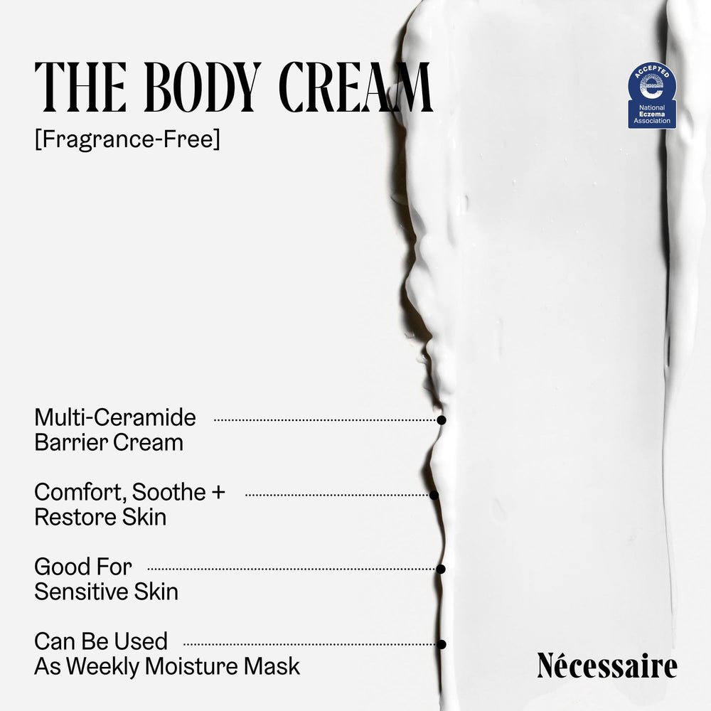 Nécessaire visual of ceramide and niacinamide ingredients highlighting barrier support