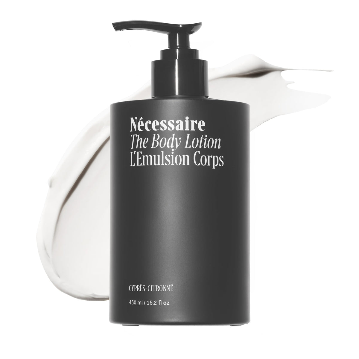 Nécessaire front bottle image showing clean design and clear product benefit