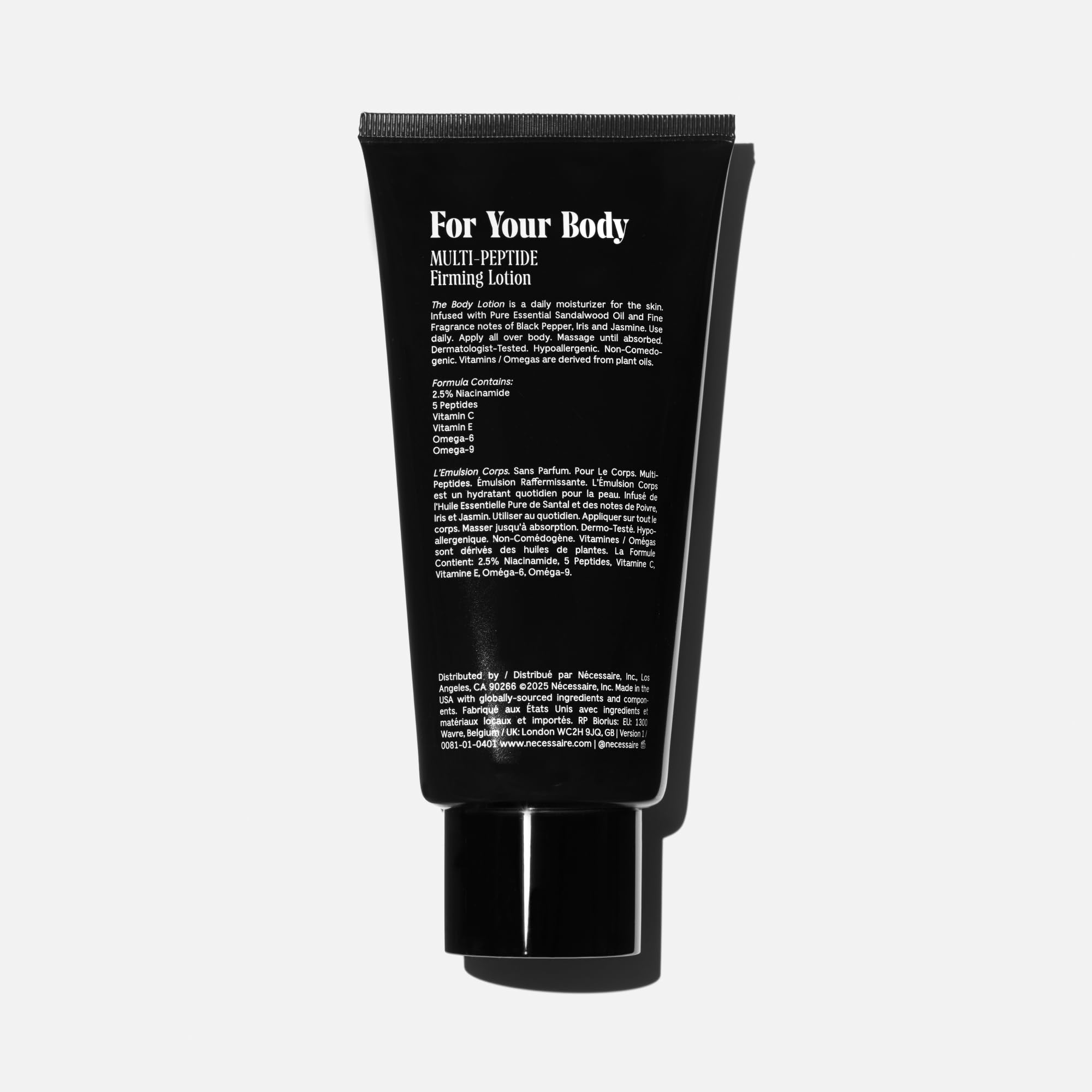 Nécessaire pump action dispensing lotion with controlled hygienic application benefit